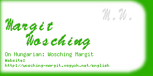 margit wosching business card